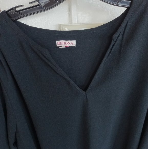 Merona black open v-neck black dress - Picture 13 of 13